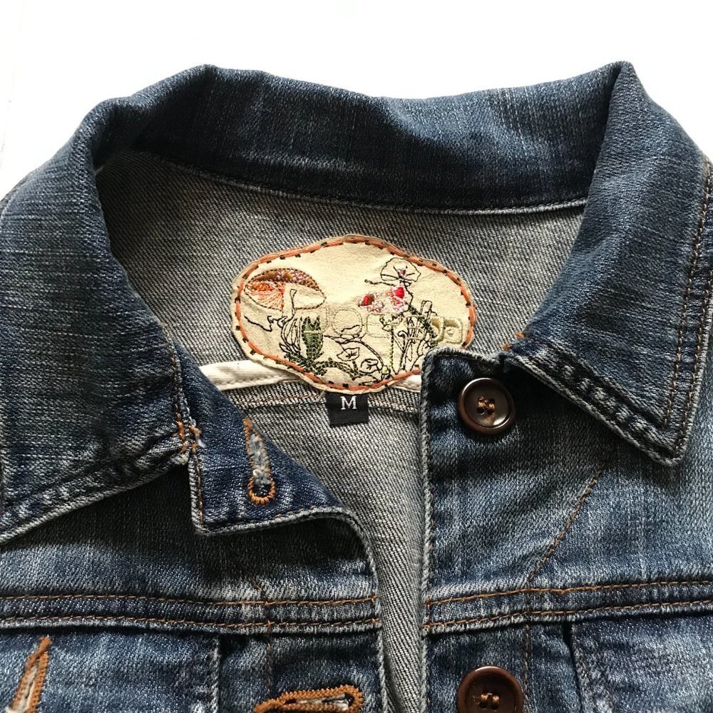 Joe's Jean Jacket Denim Womens Medium Blue Button Down Long Sleeve Cotton Collar - Picture 3 of 15